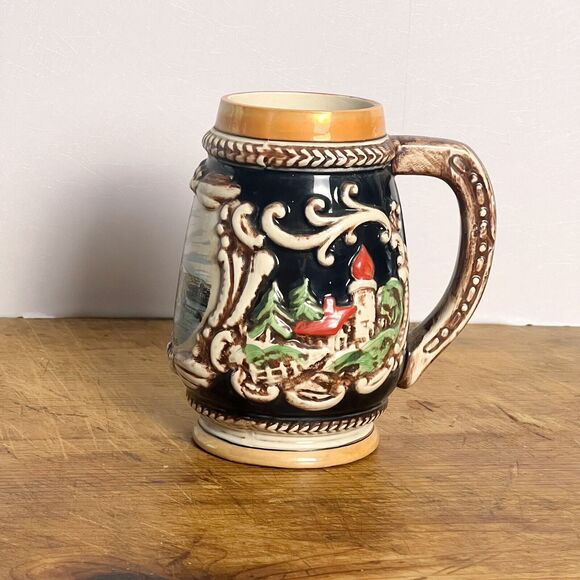 GENEVE GERMAN COLLECTIBLE BEER STEIN MUG VINTAGE RARE - BEAUTIFUL - SEE PICS - Picture 6 of 6